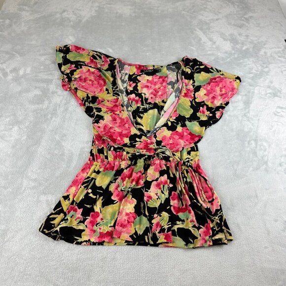Ralph Lauren Floral Blouse Women’s Size M - Picture 10 of 14
